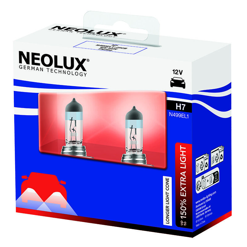 NEOLUX Extra light +150 H7 12V N499EL1-Duobox