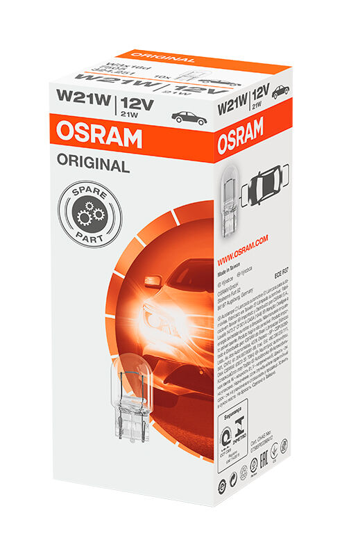 OSRAM Žiarovka pomocná W21W 12V 7505FS10-10 ks